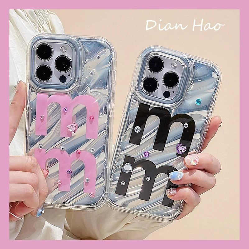 ins高级感简约mm字母适用iPhone14promax手机壳13新款小众12女款