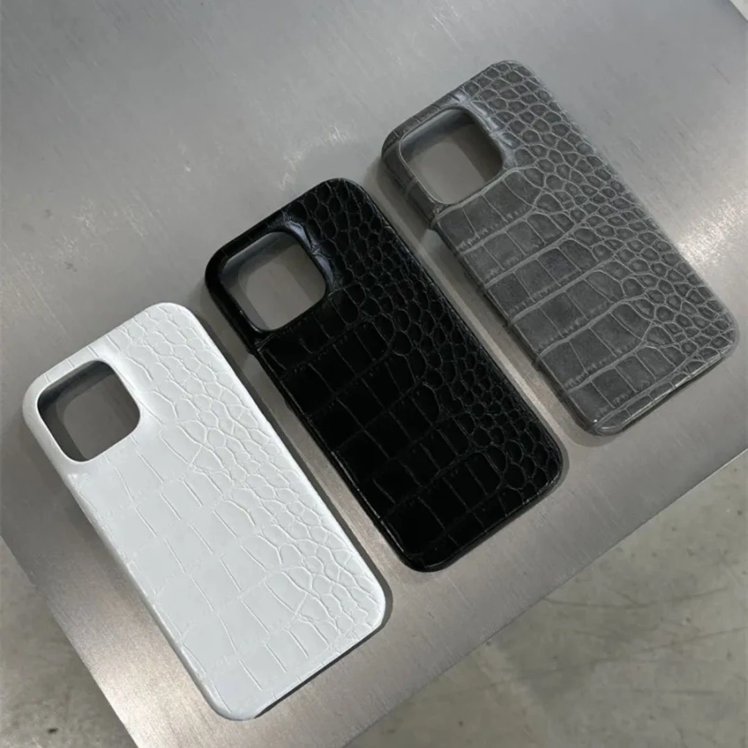 鳄鱼纹皮质适用苹果15promax手机壳iPhone14高级感13新款12防摔套