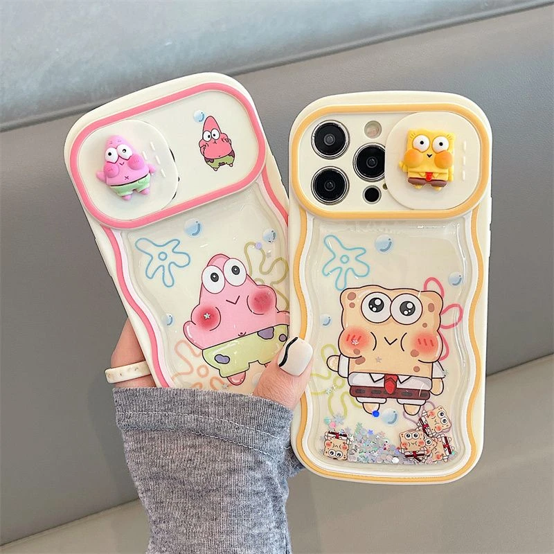 流沙推拉窗立体派大星iPhone14promax苹果13pro手机壳11全包14pro