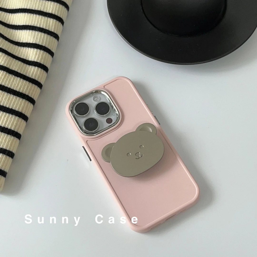 小红书金属小熊支架苹果13手机壳iPhone11 12 14promax二合一xr软