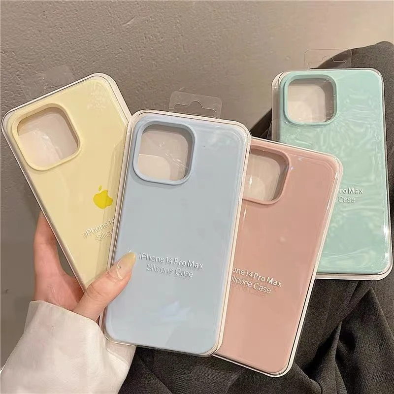 液态硅胶11苹果12/13pro max手机壳全包X软糯iPhone14糖果色12pm
