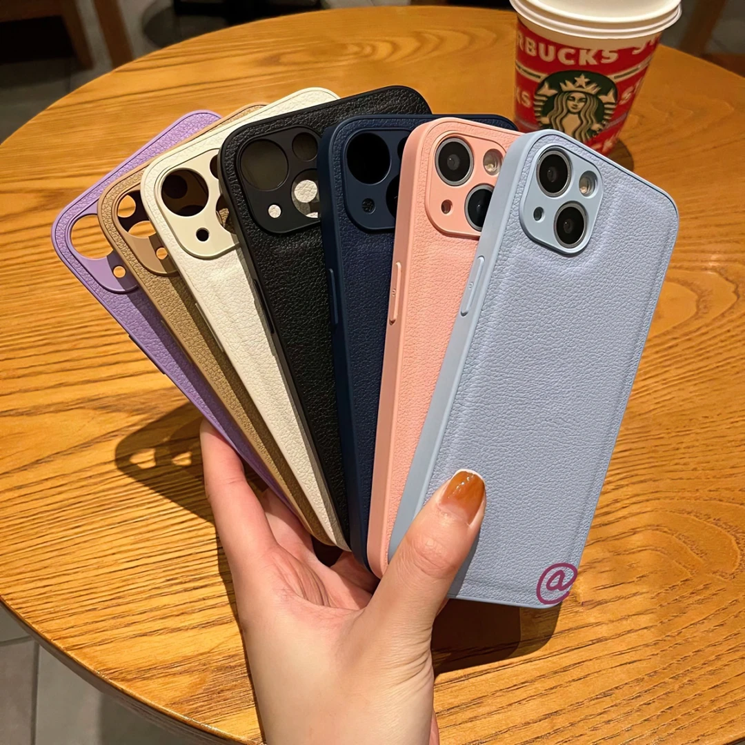 苹果14皮纹手机壳iPhone13pro全包苹果12promax/苹果7/8plus/XS新