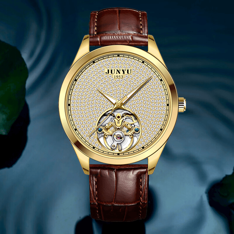 JUNYU/骏钰高档商务防水夜光满天星全自动机械腕表-AH