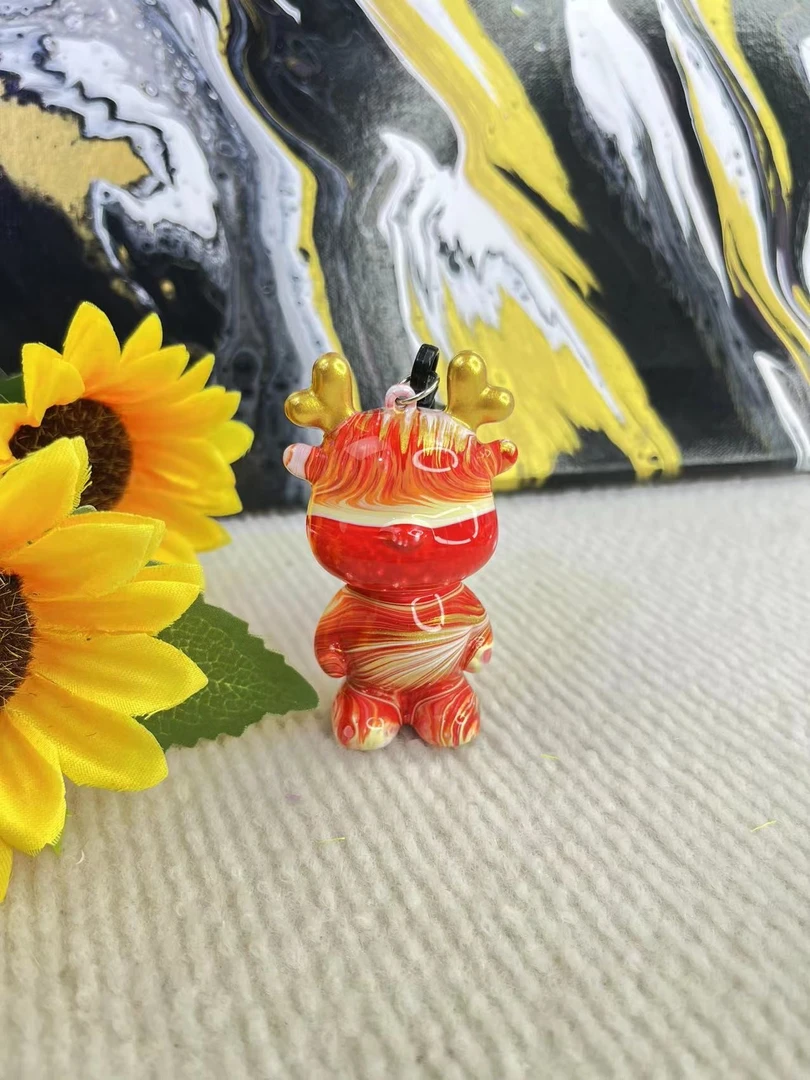 熊啾啾201~400 搪胶款DIY手工流体熊小龙人钥匙扣【完美主义慎拍】