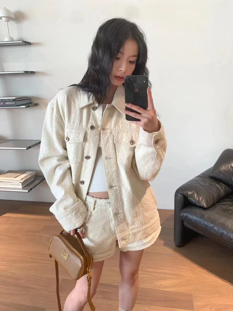 SOI RESET春季新品雪花点时尚牛仔外套65313