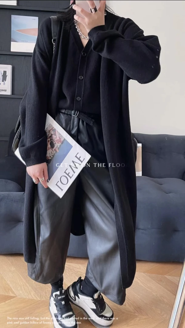 LYXZ百搭休闲洋气时尚PU休闲裤66722