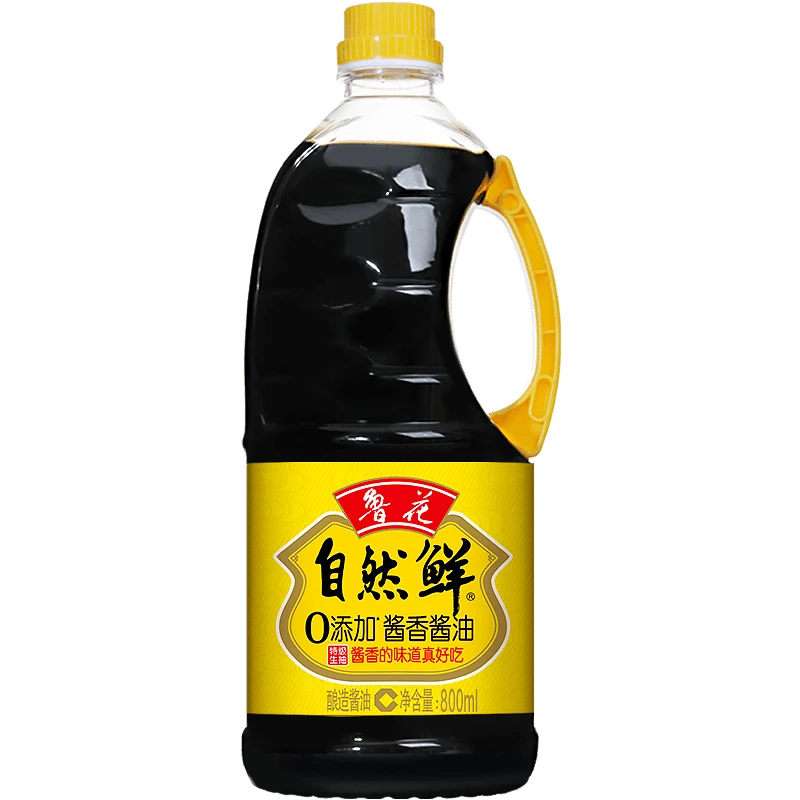 鲁花自然鲜酱香酱油800ml非转基因大豆物理压榨特级酱油