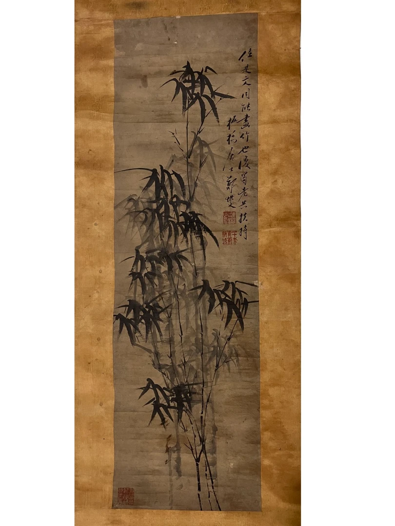M13精品墨竹图  郑燮落款 单幅   壁饰或收藏