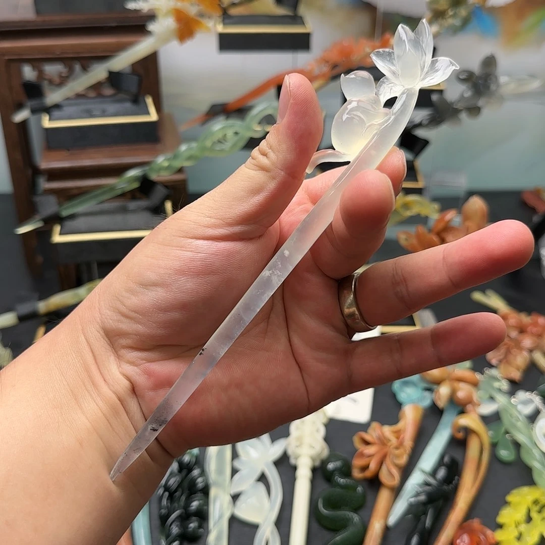 岫玉发饰未镶嵌岫玉发簪就是好看