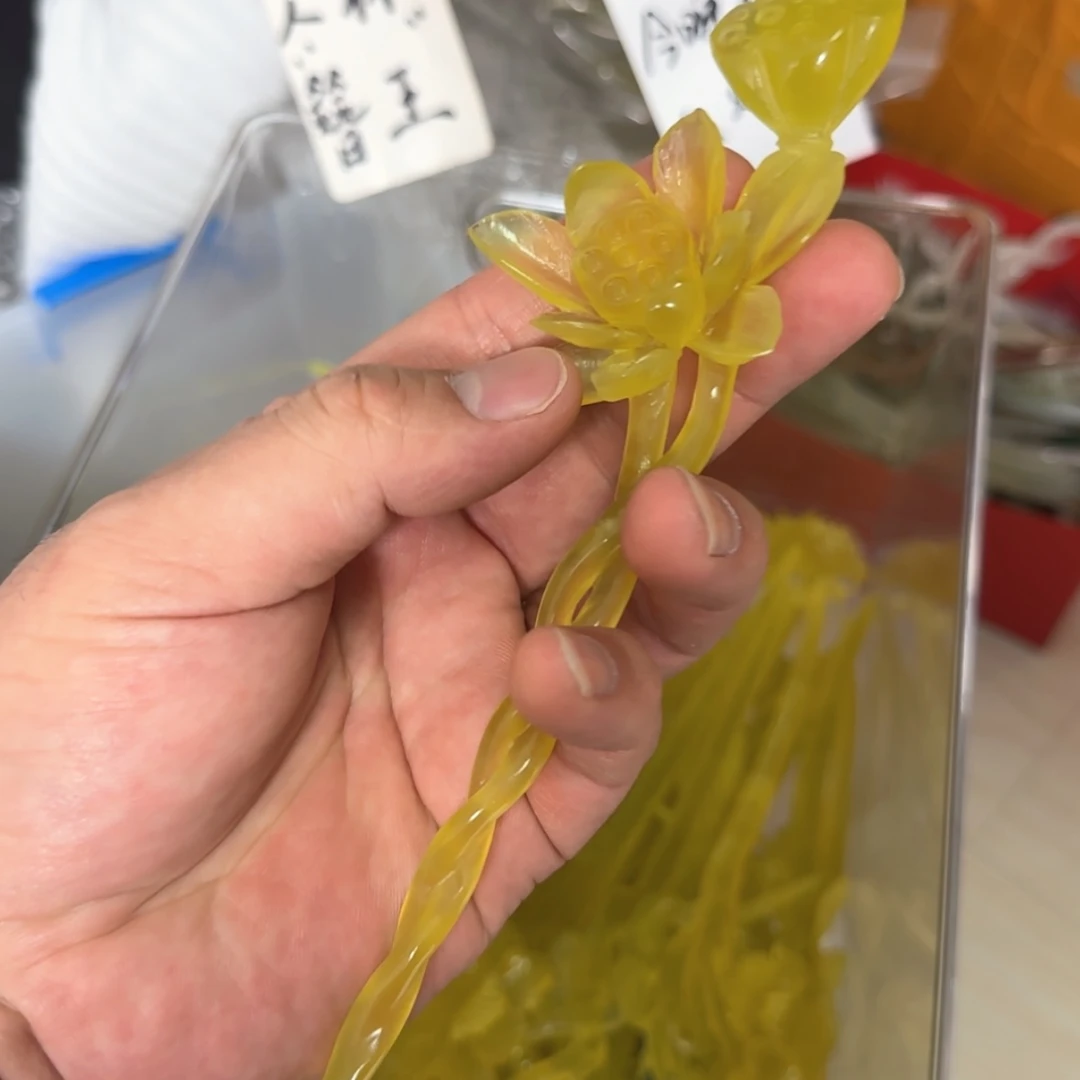 【闪购商品】岫玉发饰未镶嵌