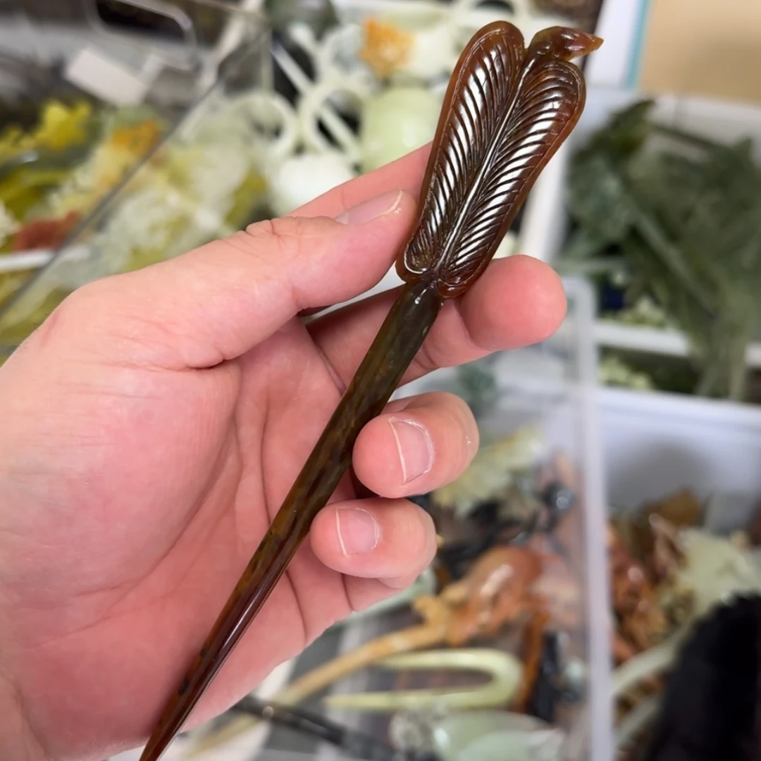 【闪购商品】岫玉发饰未镶嵌