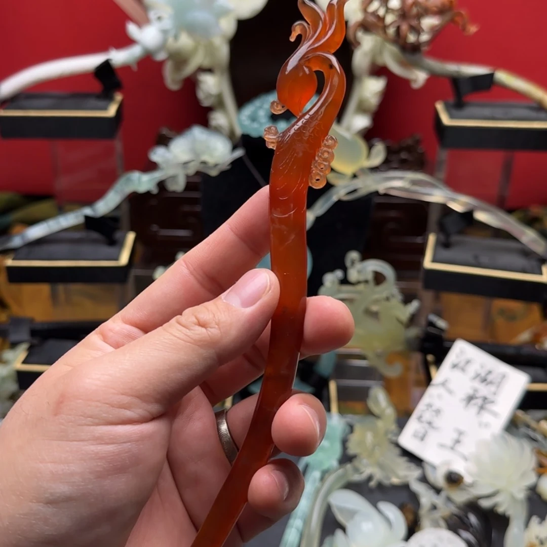 【闪购商品】岫玉发饰未镶嵌耀*