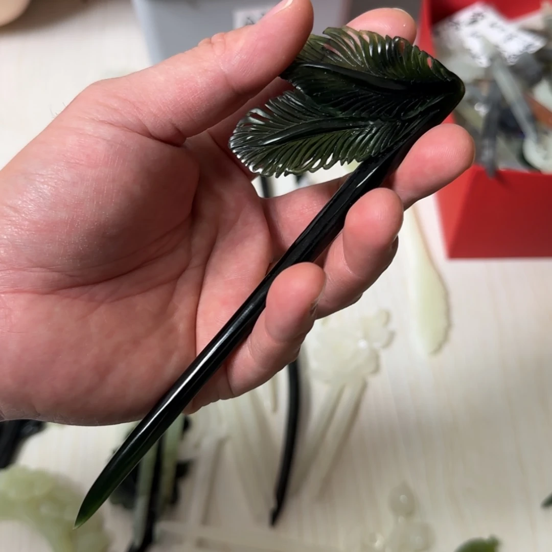 【闪购商品】岫玉发饰未镶嵌