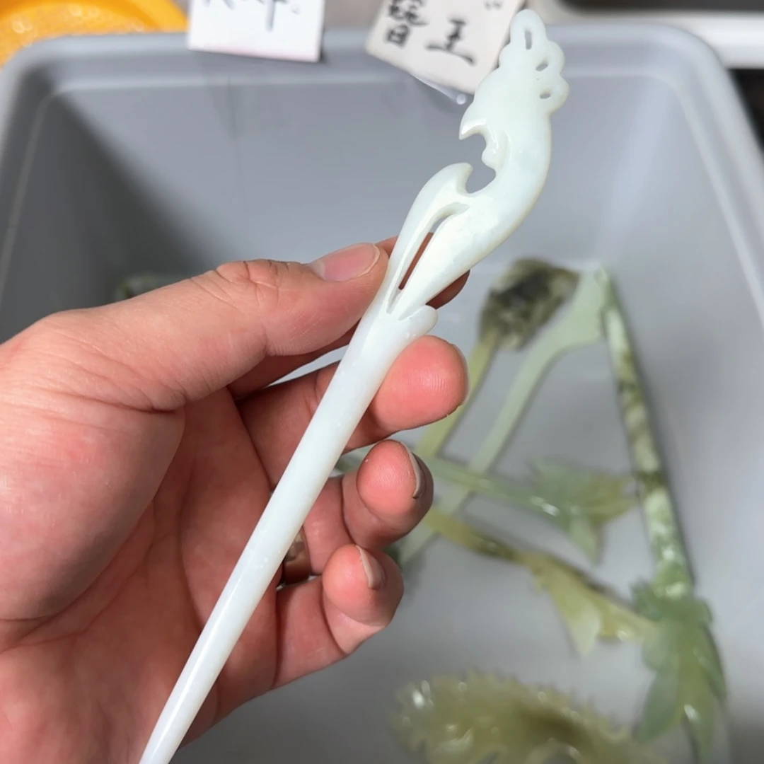 【闪购商品】岫玉发饰未镶嵌