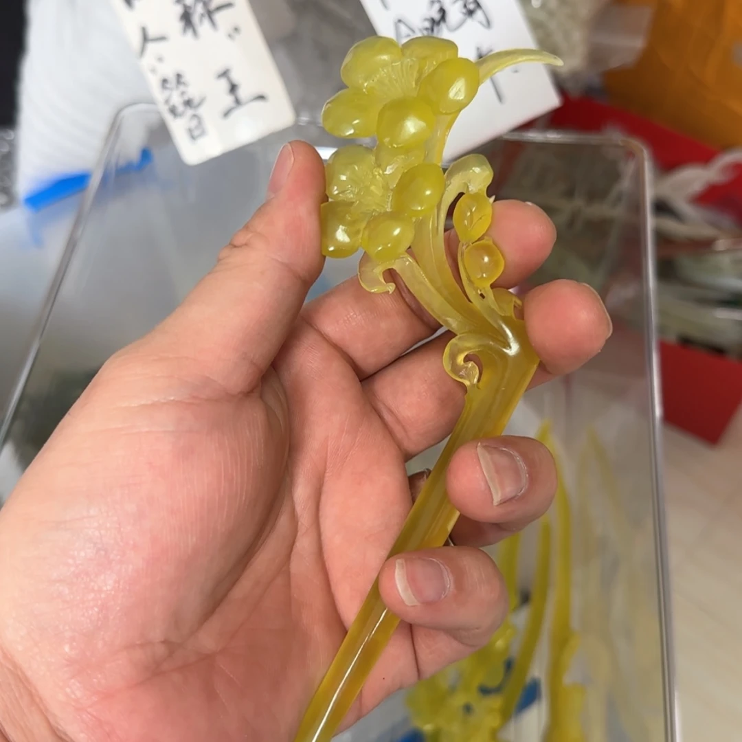 【闪购商品】岫玉发饰未镶嵌