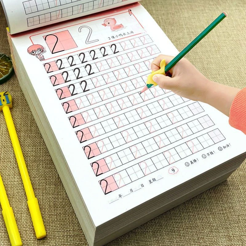 儿童描红幼儿园拼音数字汉字笔顺练字帖初学者大班中班学前描红本