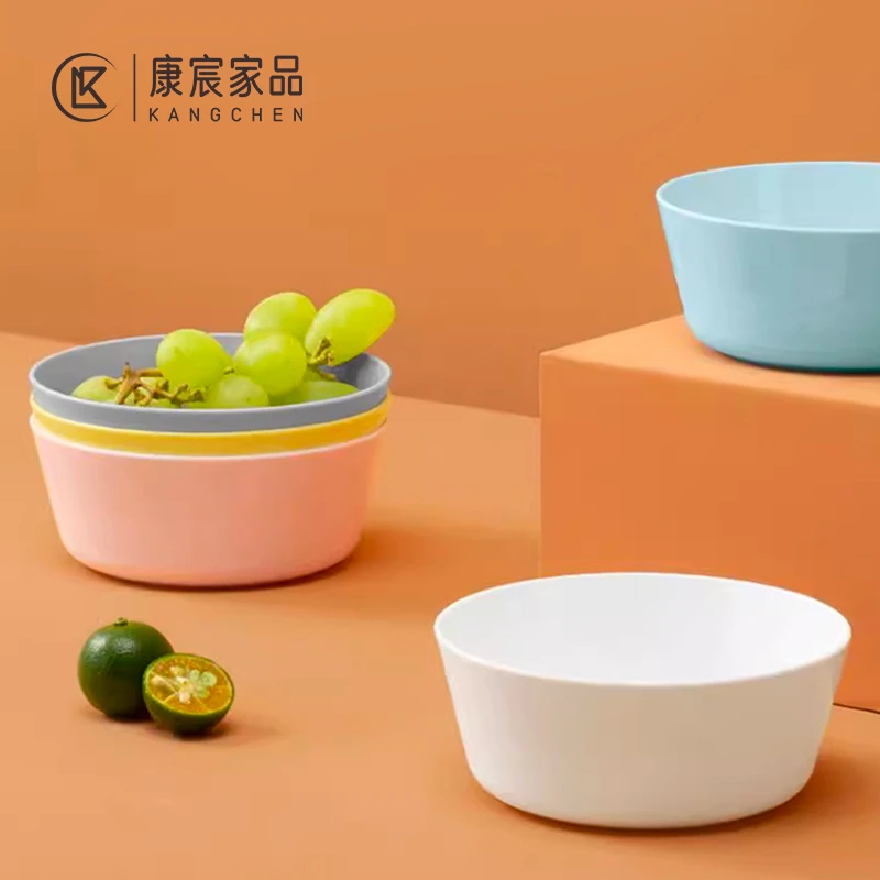 家用创意塑料彩色餐碗6件套防摔户外便携式神器