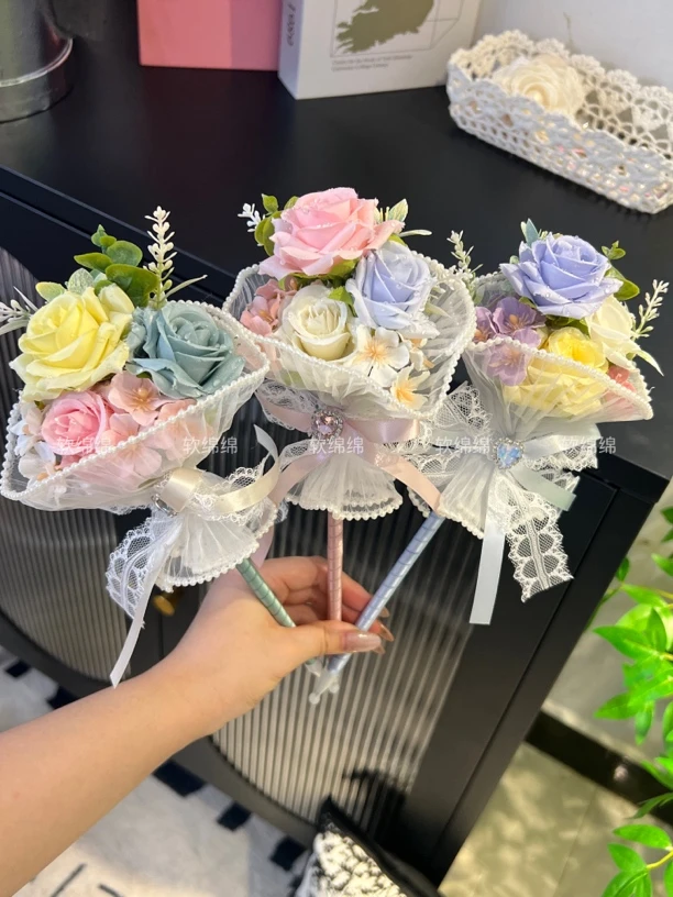 教师节送老师开学小礼物实用手工diy仿真花束实用