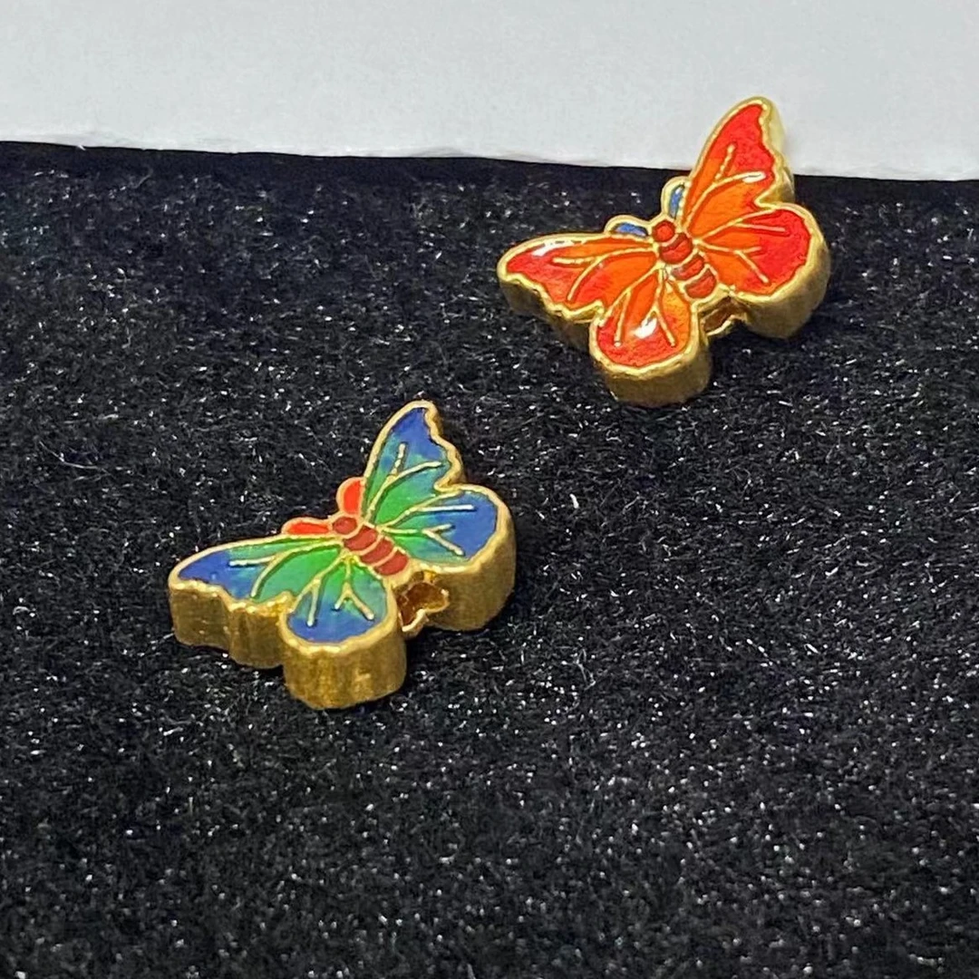 足金双面蝴蝶1个@@A280/多样性发货