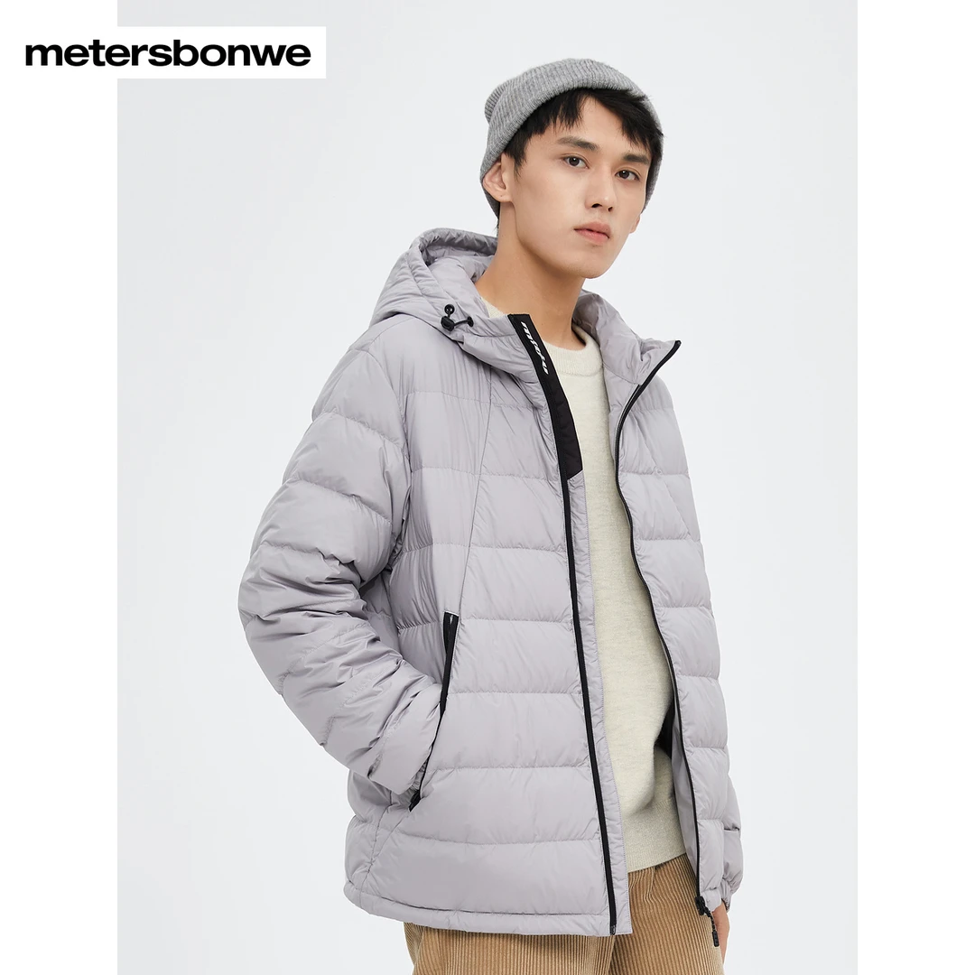 美特斯邦威羽绒服男士冬季百搭宽松外穿户外男款纯色外套738313