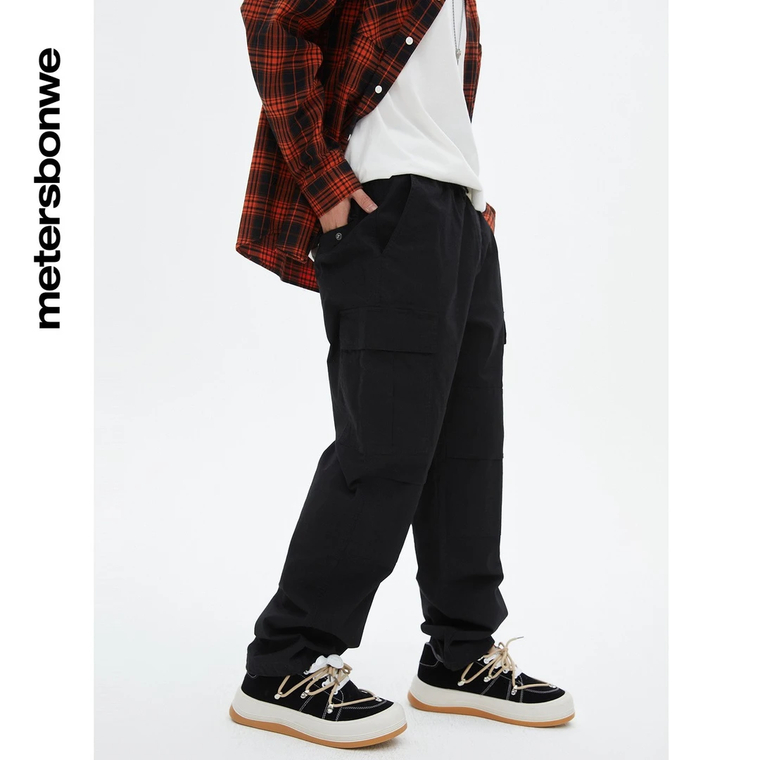 美特斯邦威男士迷彩休闲裤春季新款百搭工装男款简约长裤755094