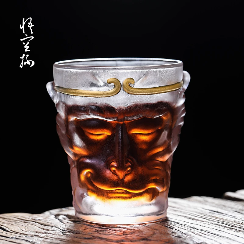 悟空杯玻璃杯一念茶杯高端主人杯男士功夫茶杯单品茗杯孙悟空杯子