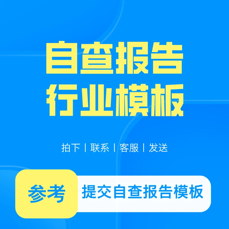 行业自查报告模板参考工具包