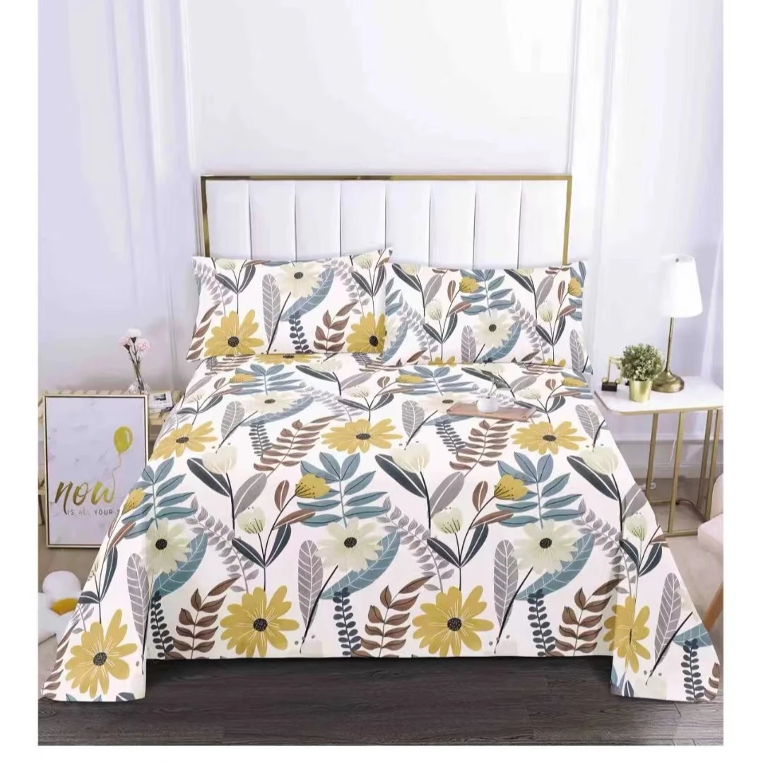 加厚原棉老粗布多尺寸床单枕套单人【意江南】成人印花布床