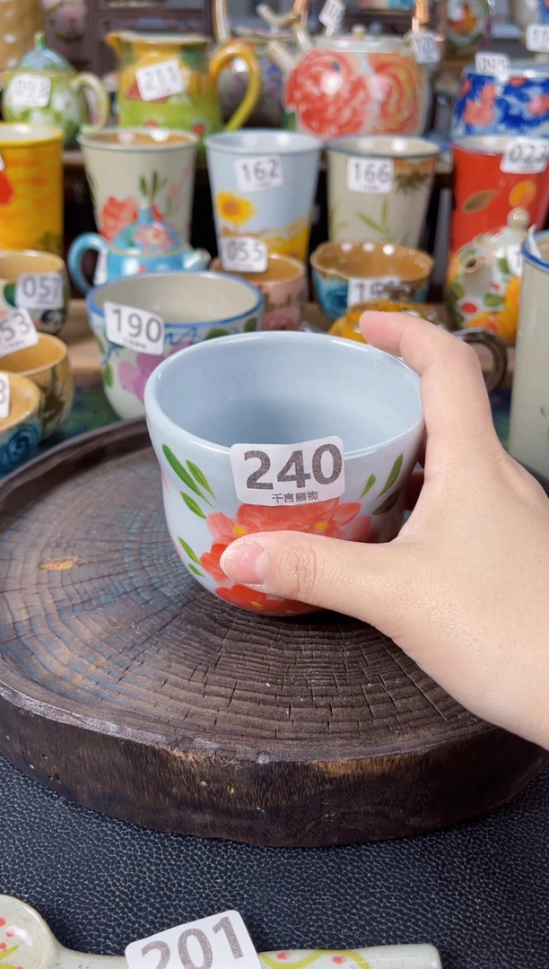 【闪购商品】景德镇手工手绘老陶泥杯子0240