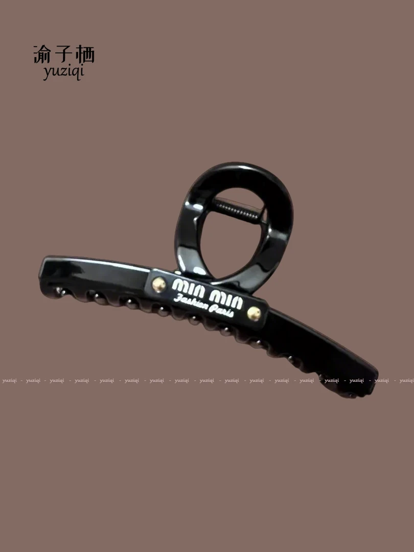 气质抓夹字母发夹女大号2024新款高级感后脑勺夹子鲨鱼夹发卡发抓