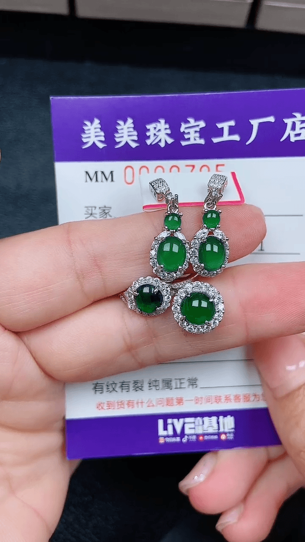 【闪购商品】翡翠颈饰银S925镶嵌0795