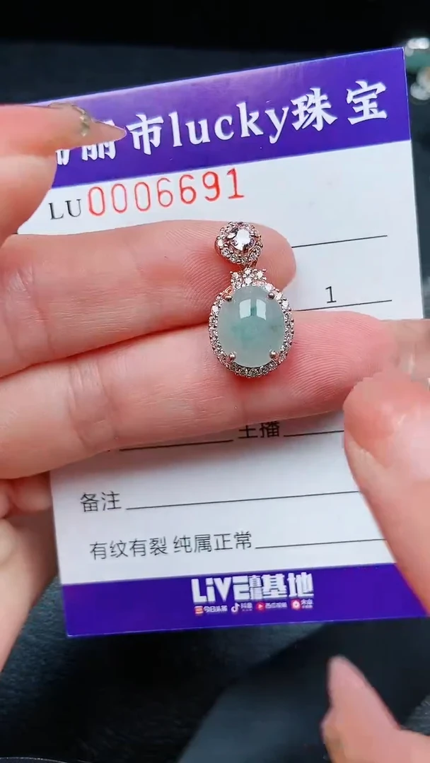 【闪购商品】翡翠颈饰银S925镶嵌6691