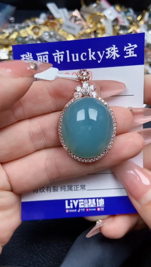 【闪购商品】翡翠颈饰银S925镶嵌0970