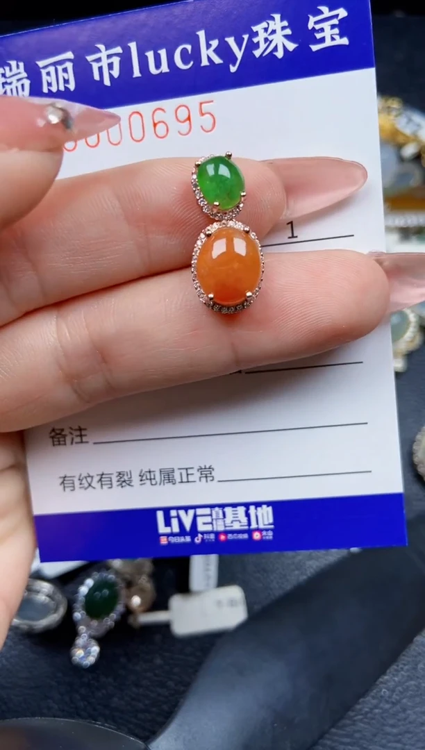 【闪购商品】翡翠颈饰银S925镶嵌0695