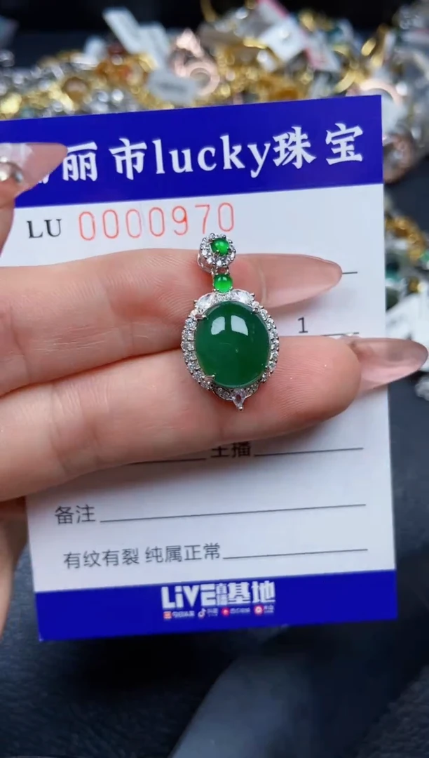 【闪购商品】翡翠颈饰银S925镶嵌0970