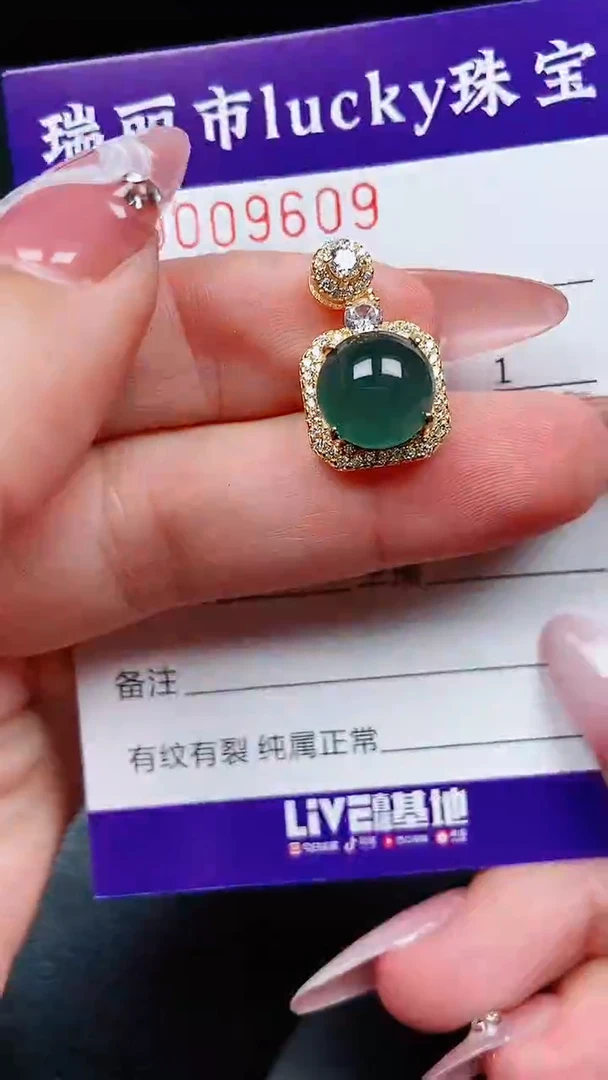 【闪购商品】翡翠颈饰银S925镶嵌9609