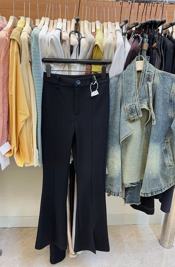 伊伊家【回购率高】西装开叉喇叭裤 显腿长神裤