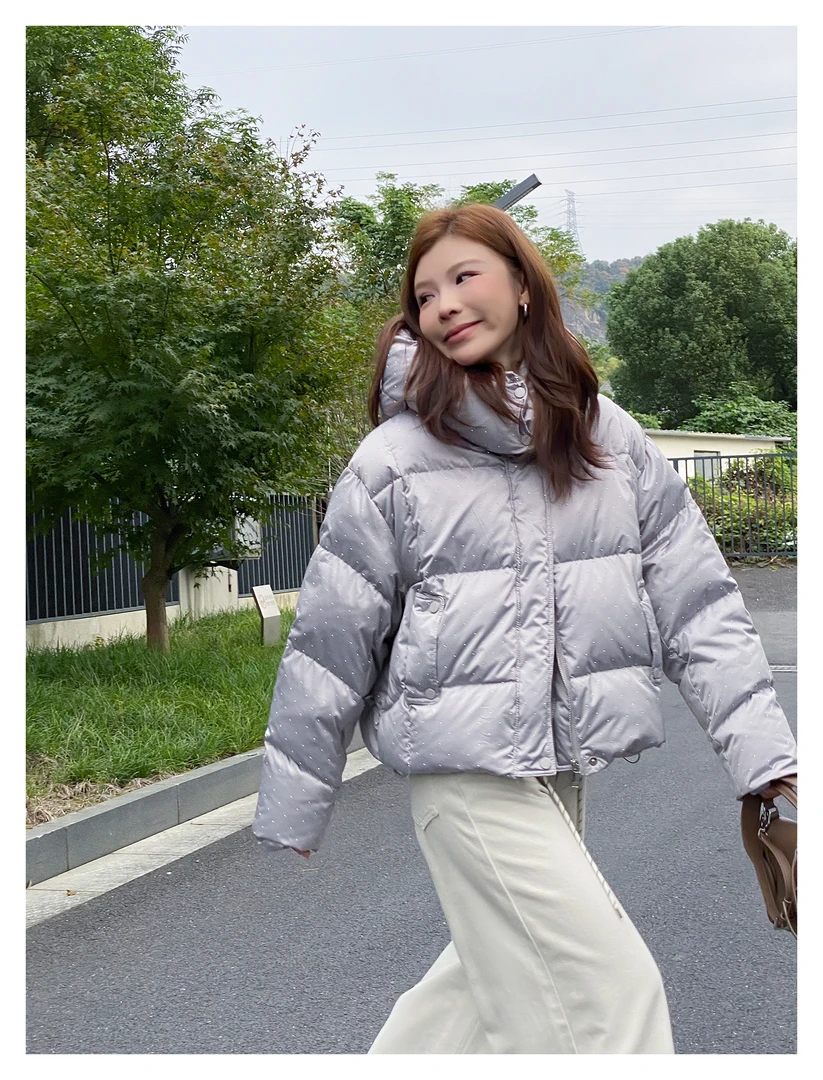 【蓬蓬怪】短款连帽面包羽绒服