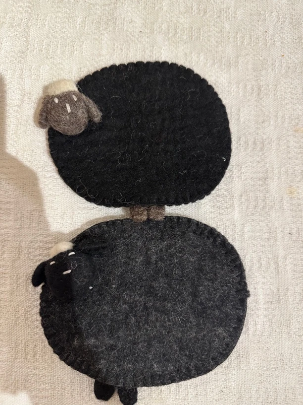 手工羊毛毡杯子垫