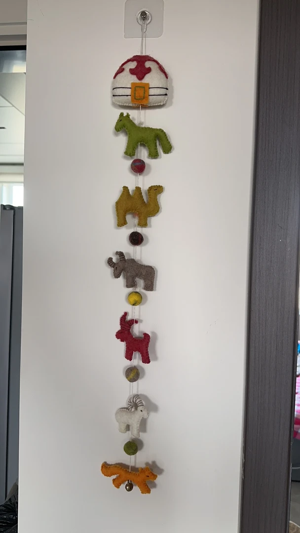 蒙古包五畜挂件手工羊毛毡