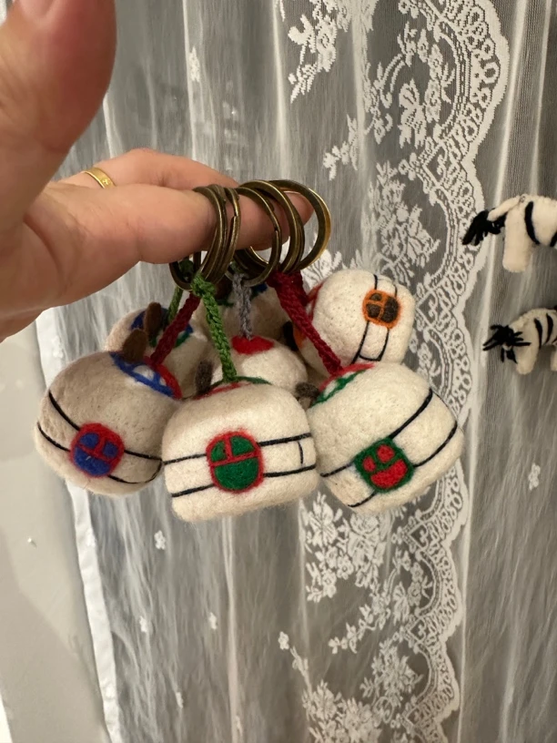 可爱手工蒙古包钥匙扣挂件【偏远地区不包邮】
