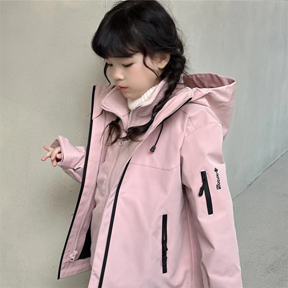 童装儿童秋冬季新款防水冲锋衣三合一拆卸摇粒绒内胆男女童外套潮