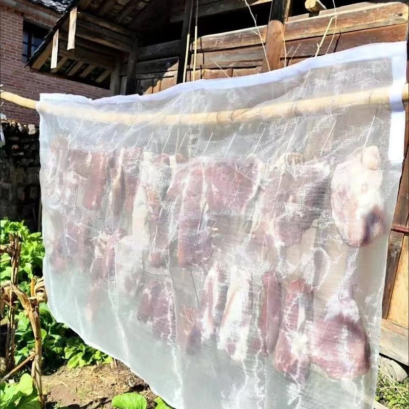 魔术贴晒网防苍蝇防鸟晒肉神器腊鸭腊肉香肠晾晒网蚊子透气挂肉钩