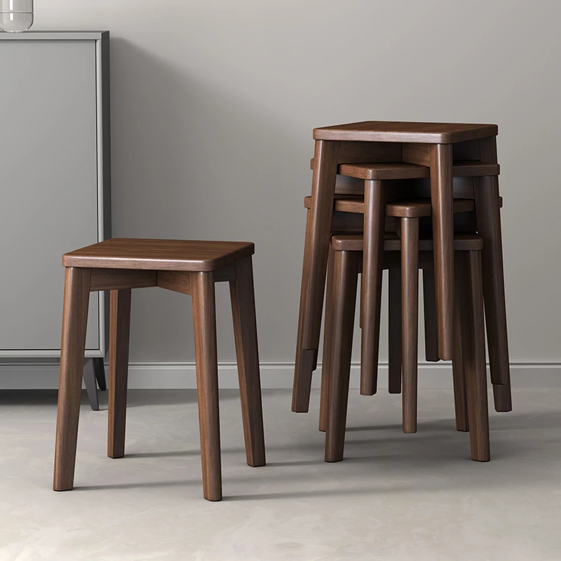 北欧简约实木小凳子家用小板凳矮凳儿童小椅子餐椅靠背换鞋凳日式