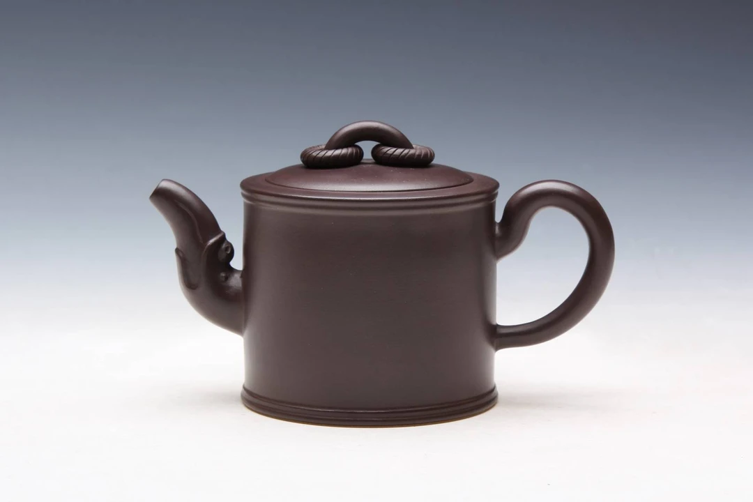 原创陈年紫泥制200毫升龙环壶