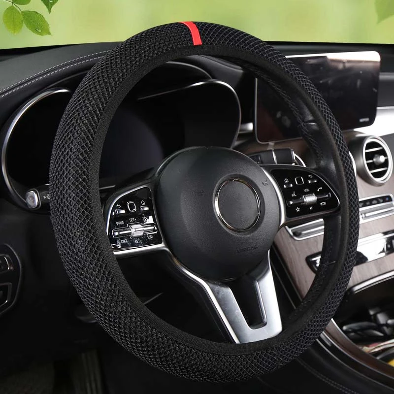 无内圈心网冰丝松紧汽车方向盘套配座垫汽车四季把套