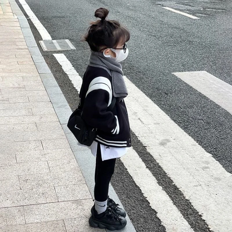 女童外套春秋款外套儿童2023新款港风休闲棒球服宝宝