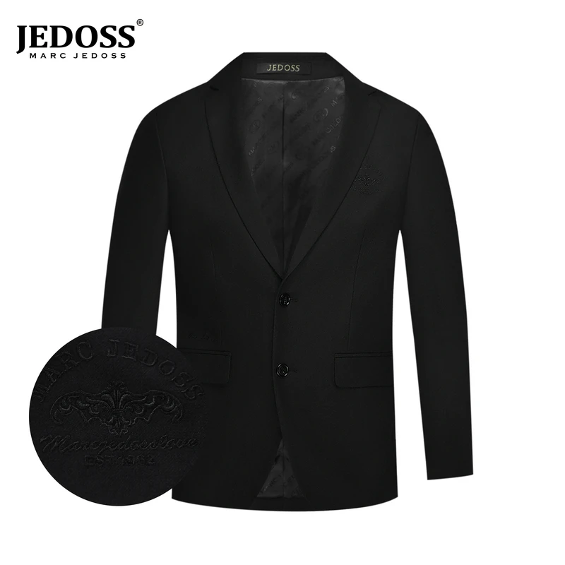 JEDOSS/爵迪斯男装秋冬新款锁温同款简约商务刺绣单西JB152