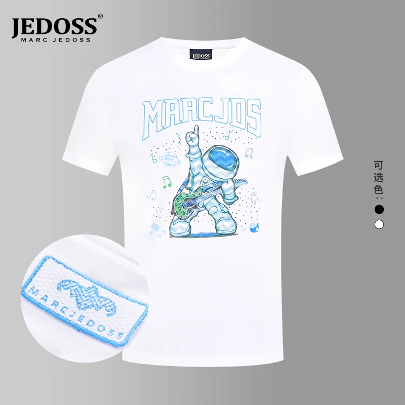 JEDOSS/爵迪斯男装夏季专柜新款镭射宇航员潮牌潮流短袖T恤MG170