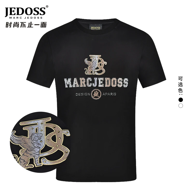 JEDOSS/爵迪斯休闲初修身季新款3D飞虎数码男款半袖短袖T恤HM136